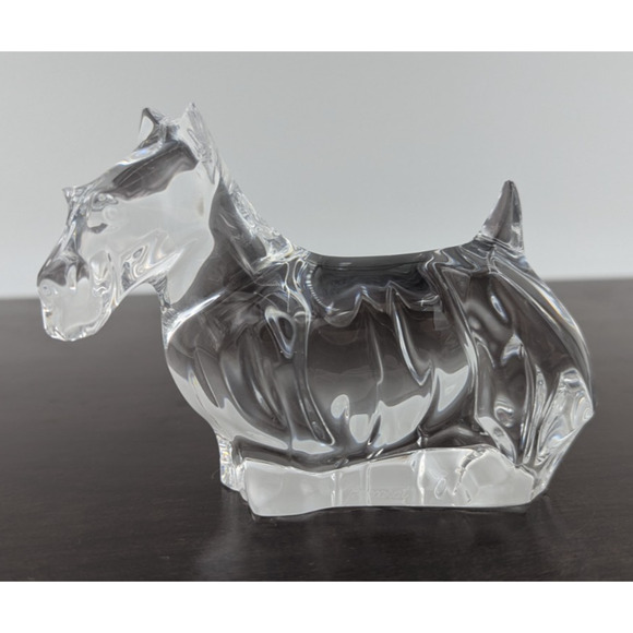 Baccarat Crystal Scottie Scottish Terrier Dog Puppy Figurine Paperweight France - Picture 2 of 12